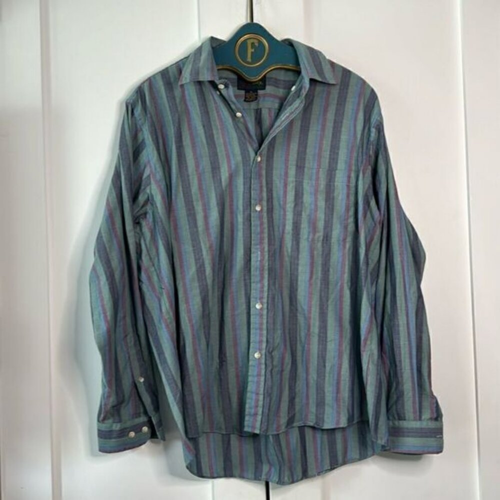 Vintage Brittany Bay Plaid Button Down Shirt Men's XL